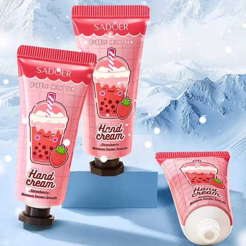 Milk Tea Fruit Fragrance Hand Cream Moisturizing Nourishing Anti-dry Qme