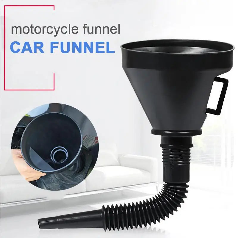 Motorcycle Oil Funnel Tool Set Wide Mouth Oil Funnel Flexible Long Neck Detachable Filter Automotive Tools for Qme