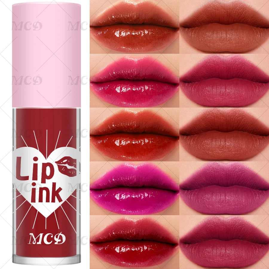 Waterproof Matte Lip Tint Long-lasting Glaze Sexy Plump Glow Oil Qme