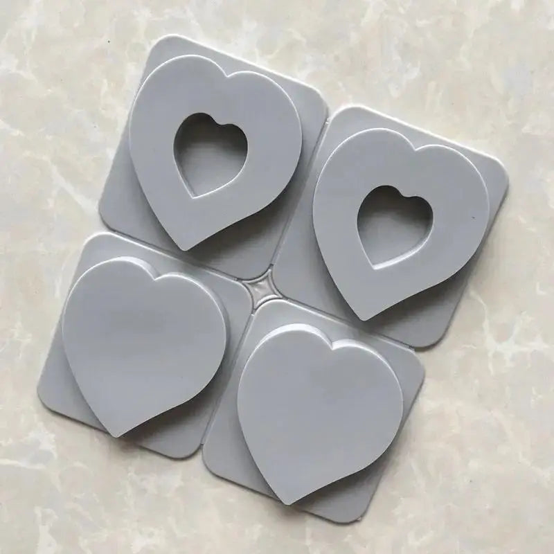 DIY Creative Handmade Silicone Mold Aromatherapy Plaster Soap DIY Cake Decoration 4 Sets Of 2 Hearts Can Be Divided Accessories Qme