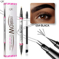 Waterproof Eyebrow Pencil with Micro Blade Tip & Brush Ended Liquid Brow Marker, Quick-Dry Non-Smudge Formula, Sweatproof Qme Q712-5