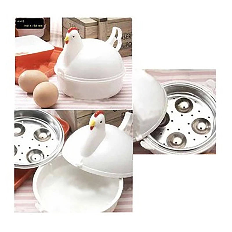 1Pc Microwave Chicken Shaped Microwave Egg Steamer Microwave Egg Steamer Egg Cooker. Qme