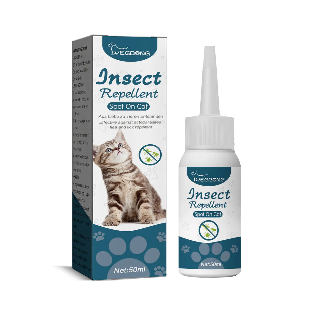 Pet Flea Killer Drops Anti Fleas Cats Ticks Lice Mite Removal Relieve Itching Dogs Ringworm Treatment Pet Insect Removal Drops Qme