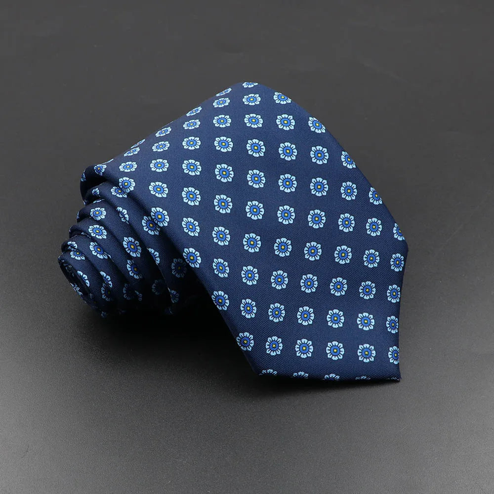 Men's Fashion Silk Tie Soft Novelty Necktie Blue Green Orange Ties