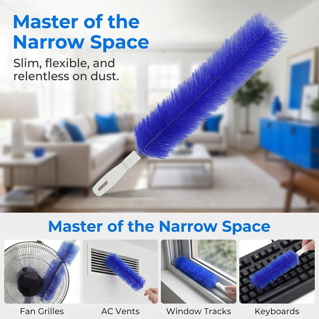 Bendable Cobweb Duster Multifunctional Reusable Dust Remover Multi Purpose Crevice Brushes for Sewer Screen Window Blinds Qme