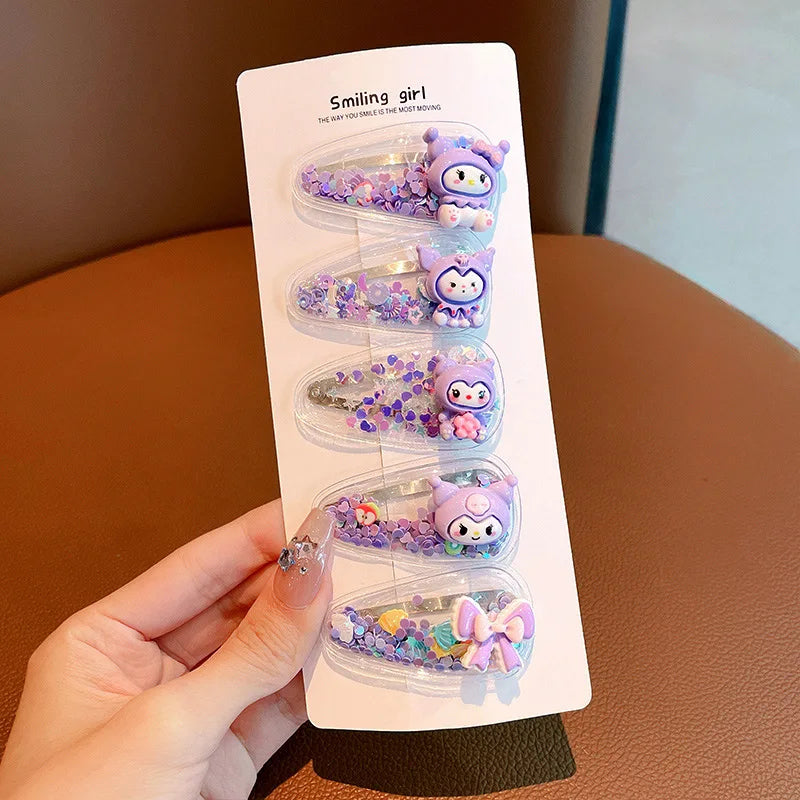 Hello Kitty Kuromi Hair Clip Student-style BB Clips Bangs Sides Qme zaixia-4
