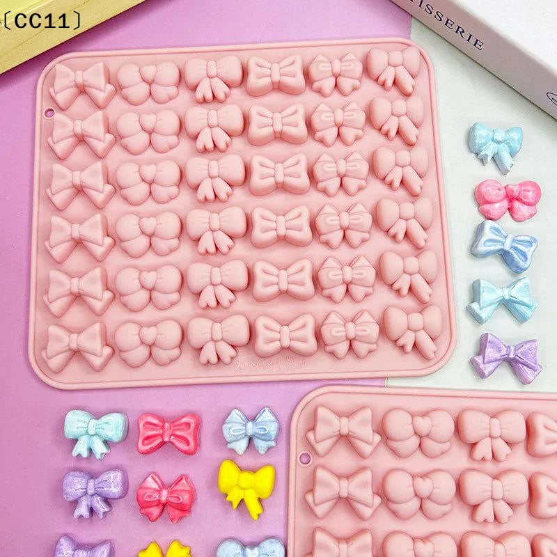 Bow Silicone Molds 6 Different Shapes 36-Cavity Chocolate Fondant Qme