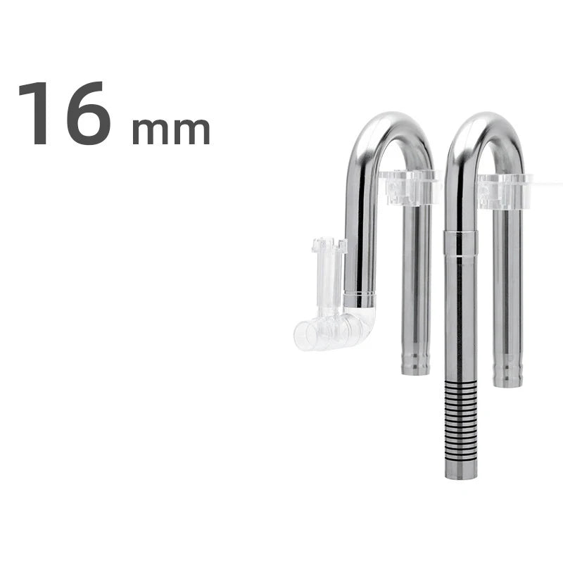 AQUAPRO Stainless Steel Inlet Outlet Skimmer Aquarium Aquatic Plants Pipe Shrimp Hose Holder Fish Tank Filter Accessories Water Qme skimmer 16