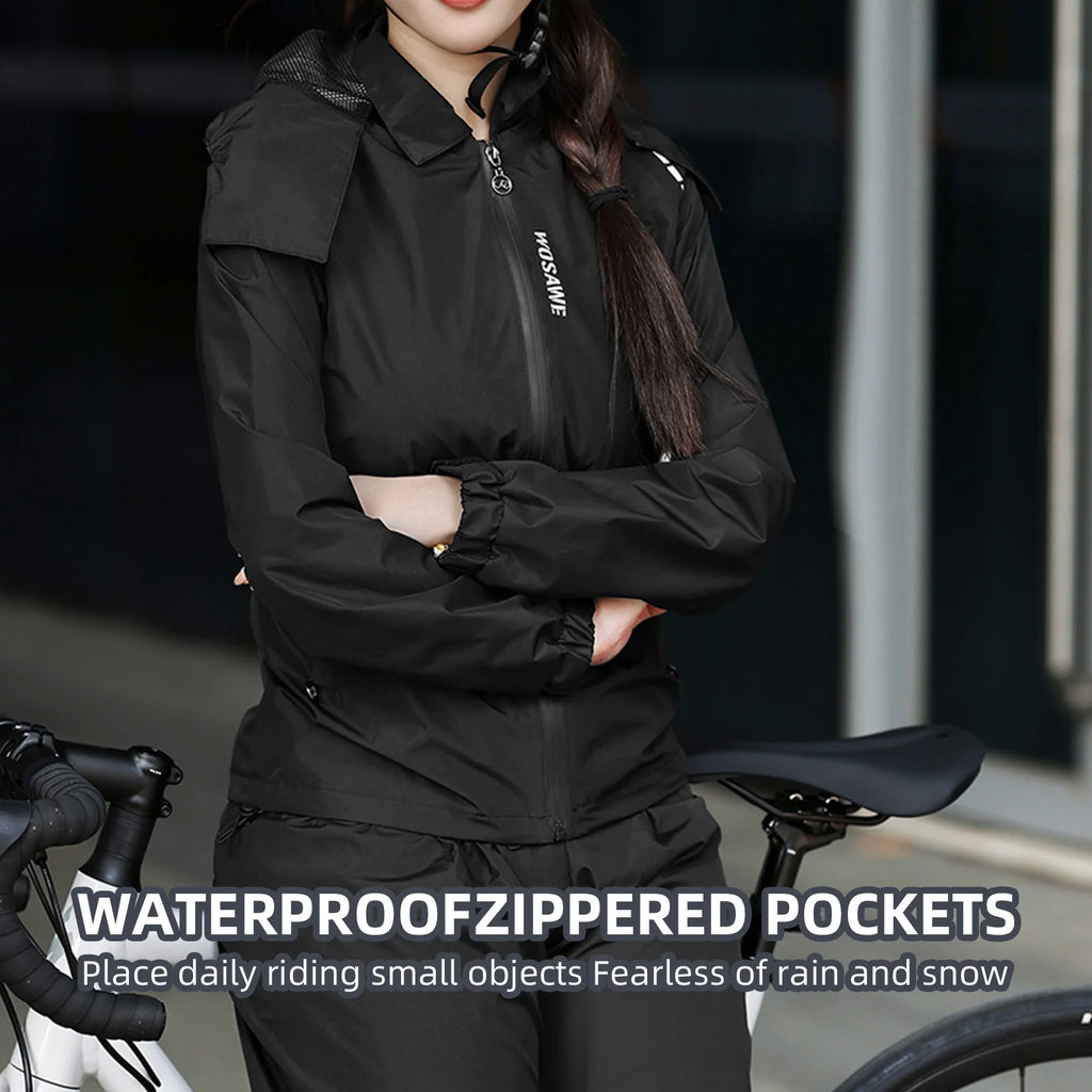 Women's Lightweight Waterproof Cycling Jacket Waterproof Running Jacket Hiking Jacket High Visibility Breathable Windproof Coat Qme