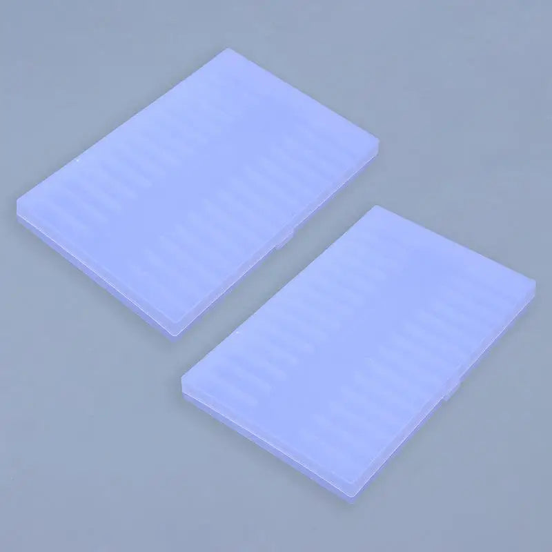 Multislot Pen Storage Box Hard Plastic Stationery Display Holder Qme 2PCS
