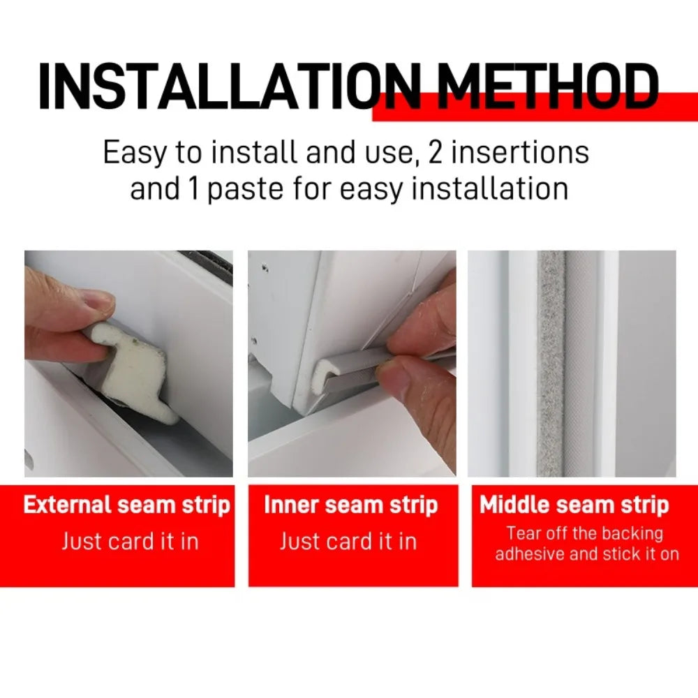 Z-shaped Window Sealing Strip Steel Window Windproof Soundproof Strip Door Sealing Gap Insect Proof Acoustic Foam Filling Strip Qme