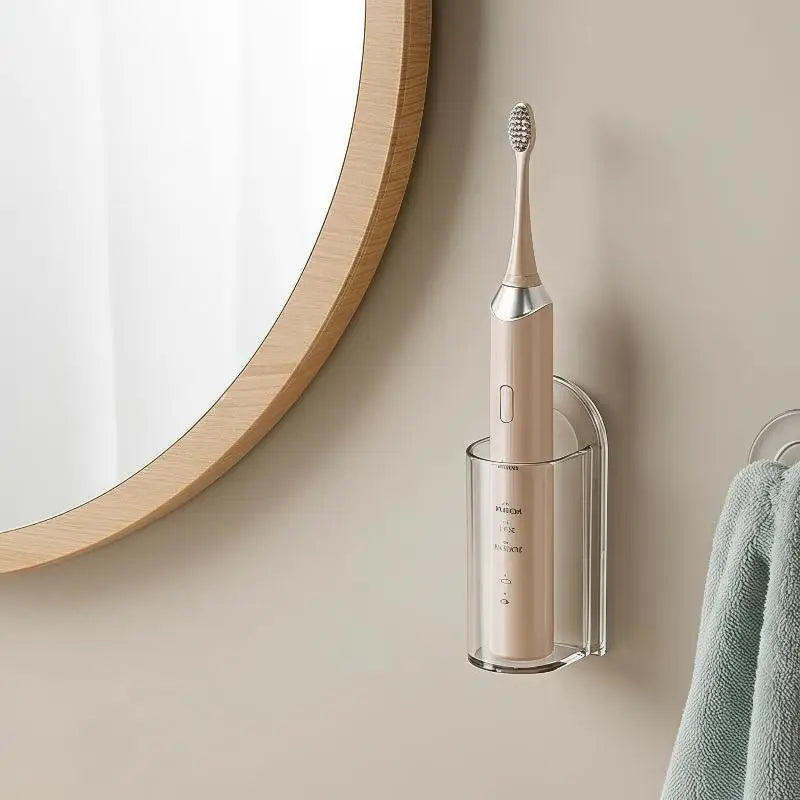 1Pc Electric Toothbrush Holder Toothbrush Hanging Rack Wall-mounted Toothbrush Storage Base Tooth Care Storage Stand Qme