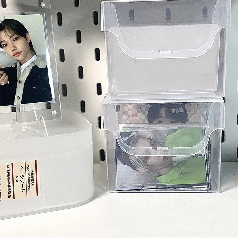 Transparent Storage Organizer Classification Box Stationery Qme