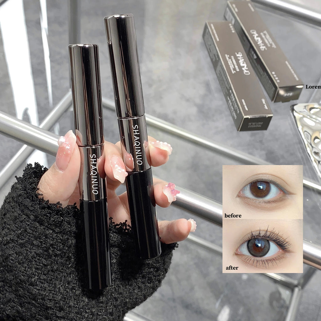 SHAQINUO 1 Volume Length Waterproof Mascara Long Lasting Dual-ended Qme