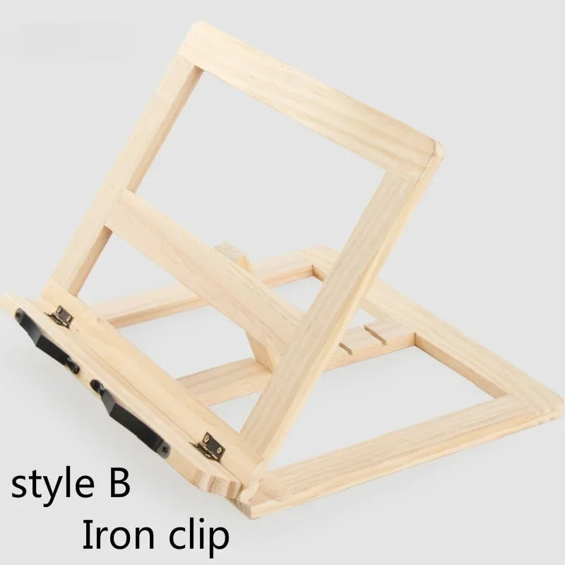Wood Grain Reading Stand Children's Bookshelf Learning Notebook Support Stand Reading Rack Notebook Artifact Anti-myopia Book Qme Style B