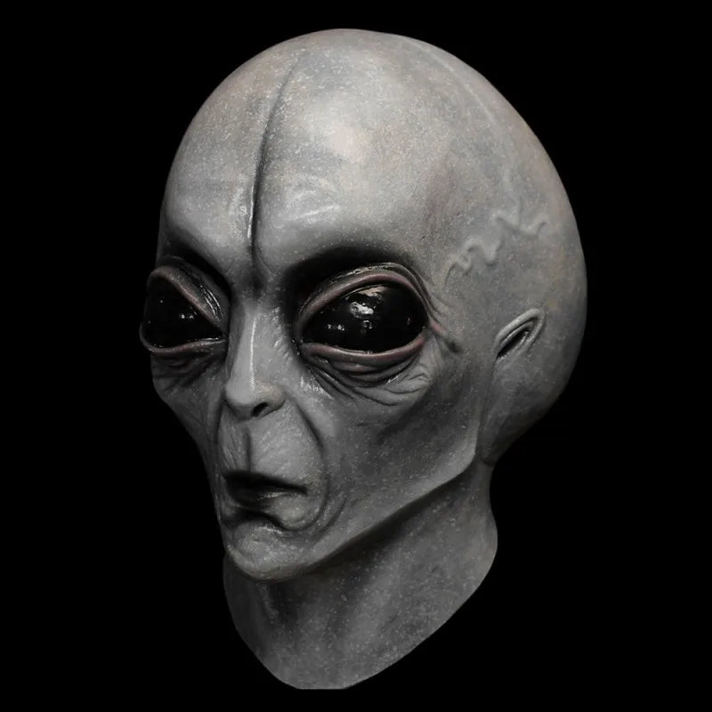 Funny’s Horror Latex Mask Cosplay UFO Oxyey Alien Skull Halloween Party Costume Ghost House Chamber Prank Devil Monster Prop Qme