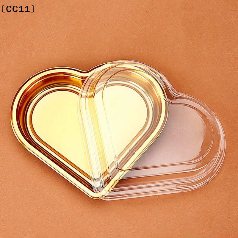 Heart Shaped Candy Box Lid Fruit Snack Storage Containers Sugar Qme