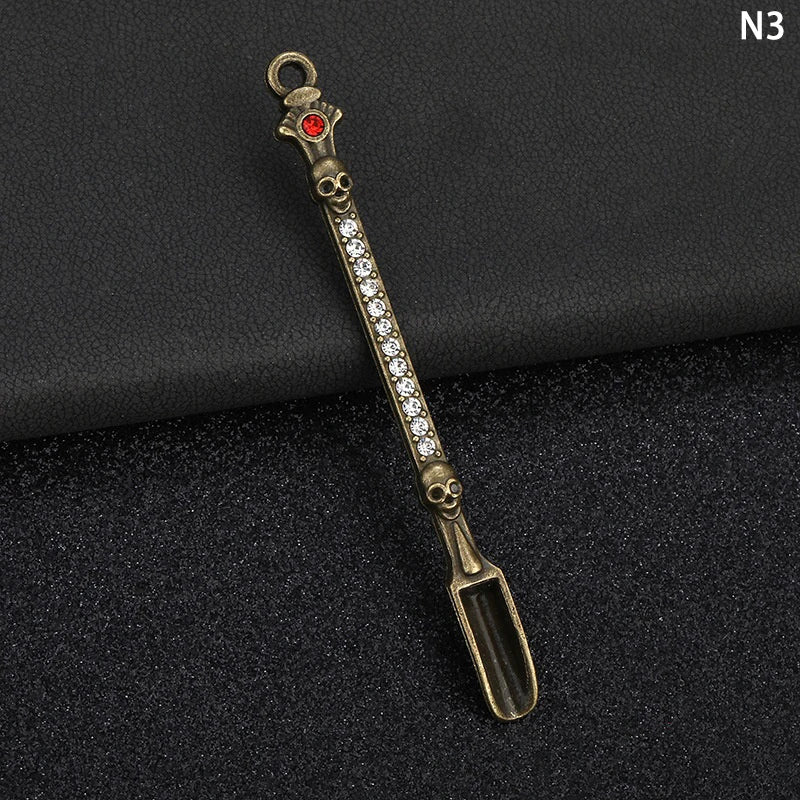 Alloy Tea Spoon Retro Auspicious Cloud Texture Kung Fu Taking Tool Qme 3