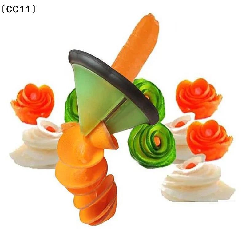 Vegetable Flower Curler Non Slip Grip Blade Kitchen Garnish Salad Qme