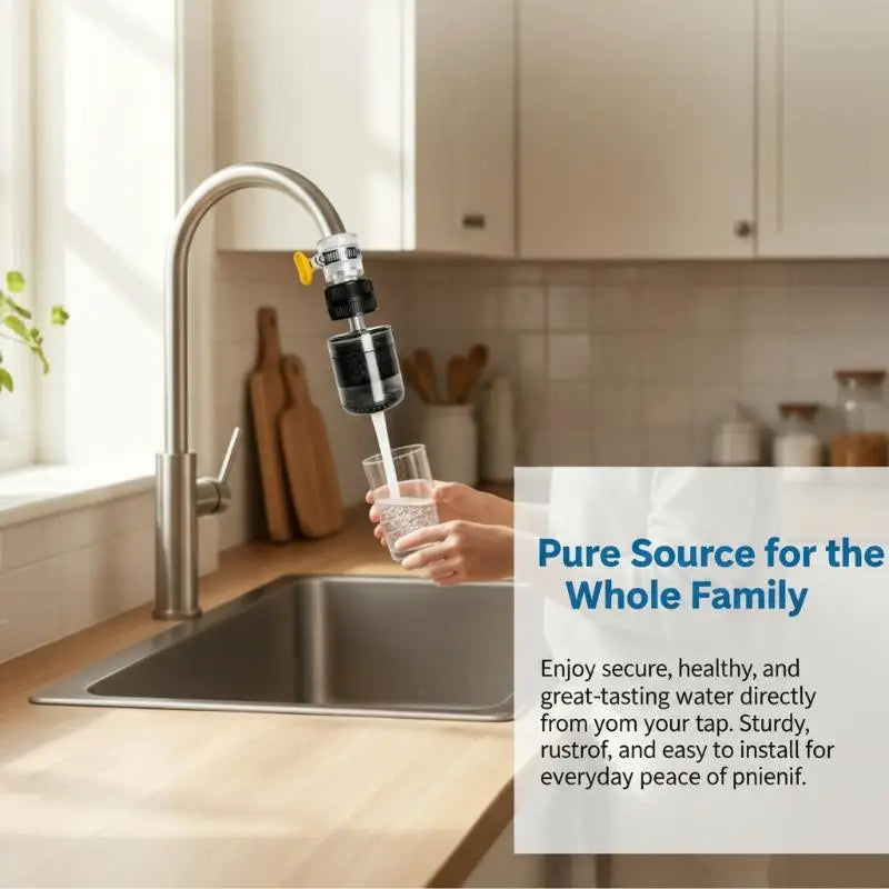 Titanium Faucet Water Filter Efficient Impurity Removal Quick Qme