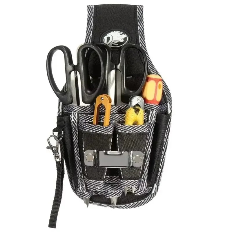 Canvas Tool Woodworking Waist Bag Small Black Oxford Cloth Qme