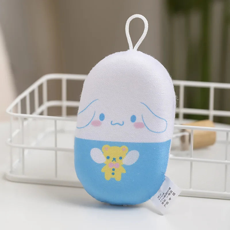 Hello Kitty Kuromi Cartoon-themed Bath Scrubber and Bath Ball Cute and Soft Bath Sponge with Bubble-Making Net Qme 1