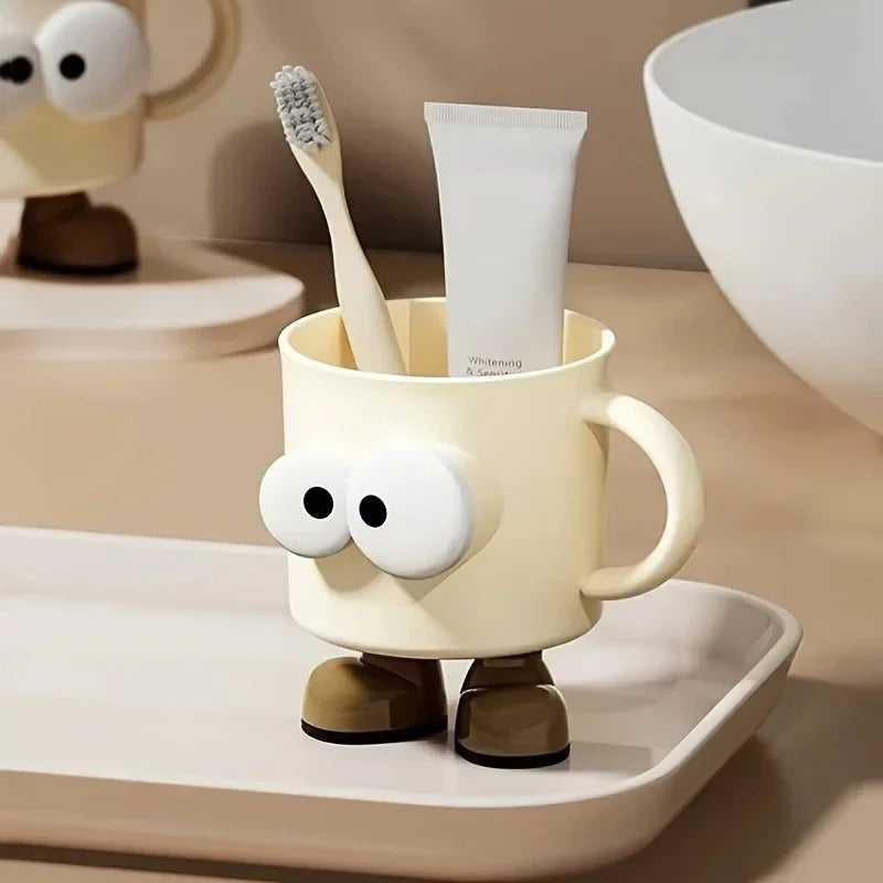 1 Piece Of Mouthwash Cup Household Toothbrush Cup Couple Girl Toothbrush Cup Cute Cartoon Wash Cup Anti-fall Qme