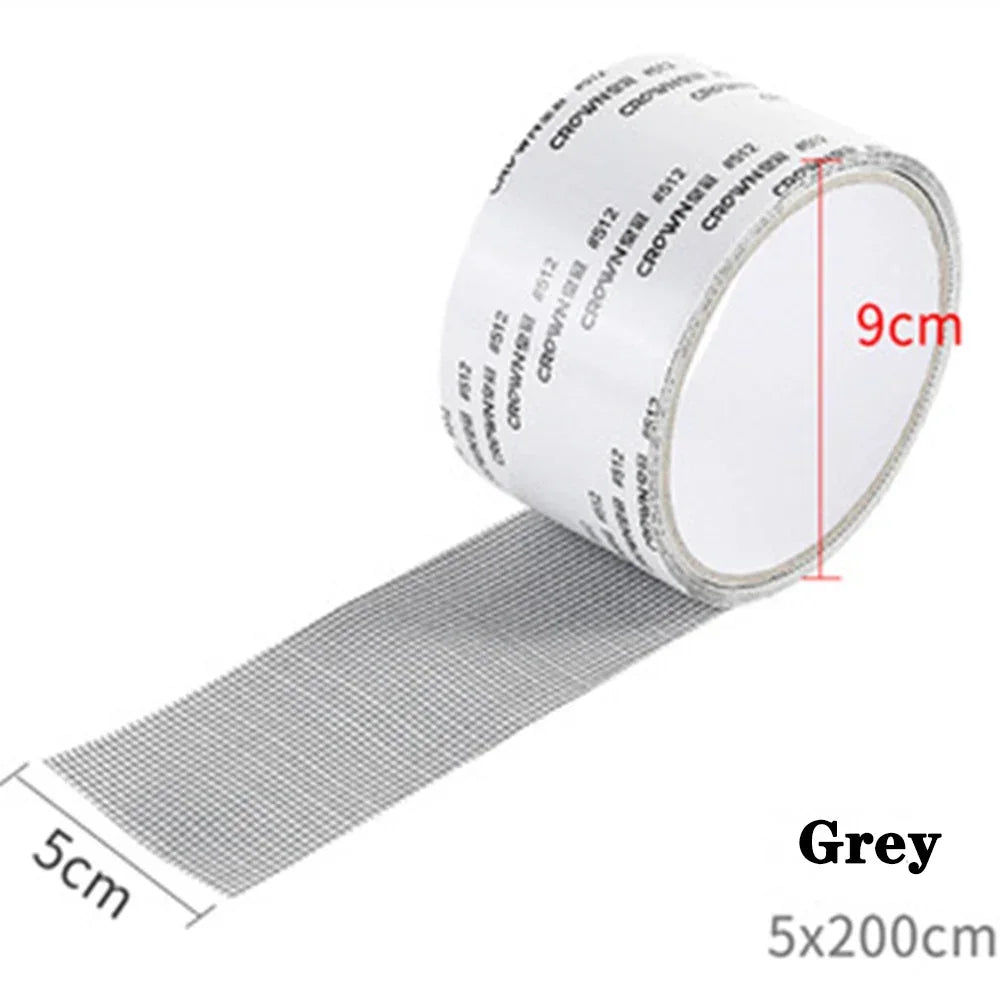 1ps Easy-to-Apply Waterproof Window Screen Repair Tape – Keep Mosquitoes Out with Our Anti-Insect, Self-Adhesive Mesh Patch Qme GRAY