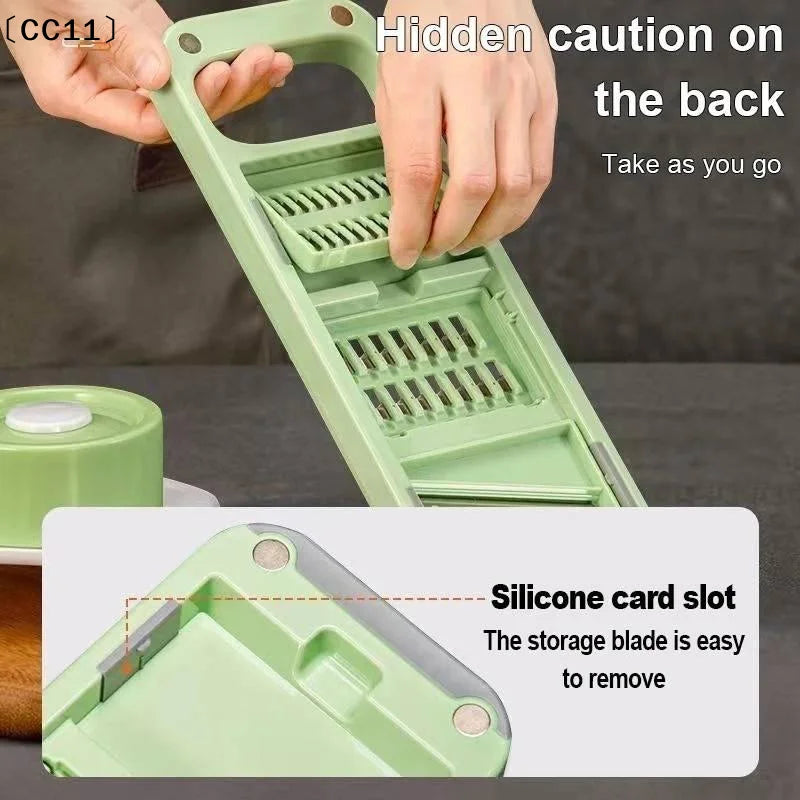 6-in-1 Stainless Steel Vegetable Cutter Multifunctional All-in-1 Qme