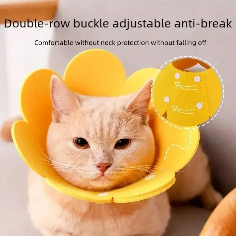B Soft Adjustable Flower Shaped Pet Recovery Collar, Elizabethan Protective Collar Anti-Bite Healing Aid for Puppy Kitten Qme