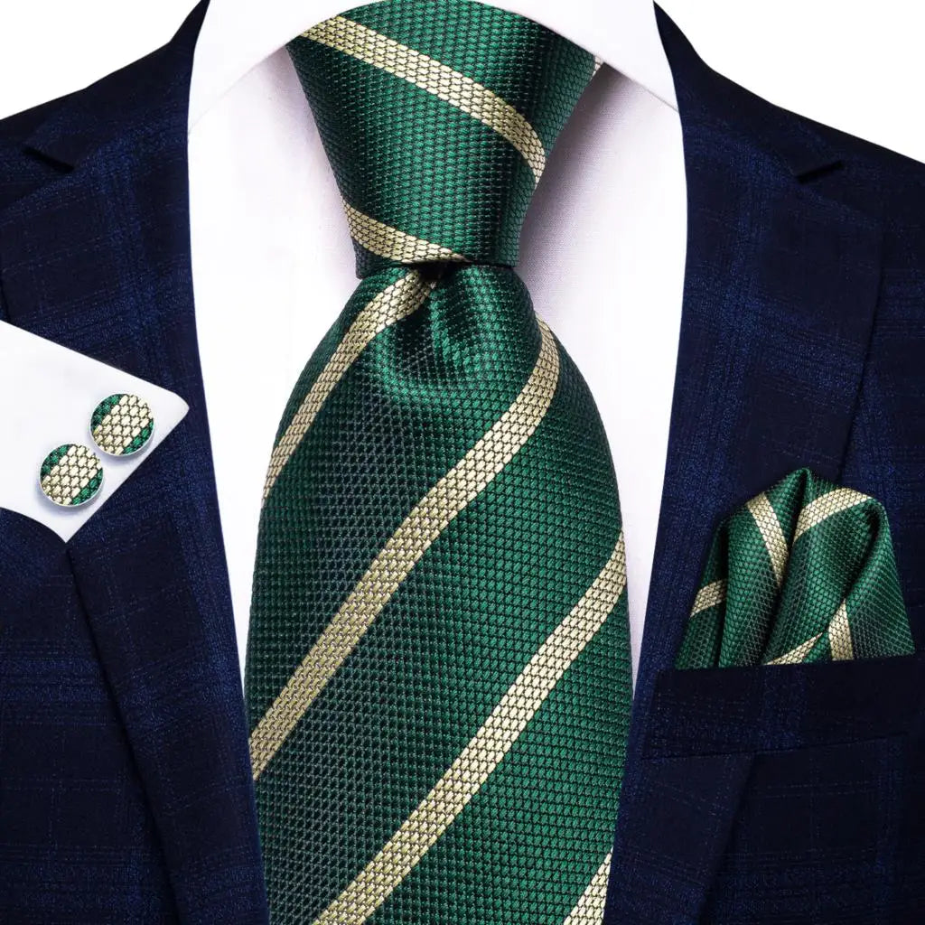Dark Green Paisley Plaid Tie Men Groom Wedding Sage Mint Necktie Qme SN-3460