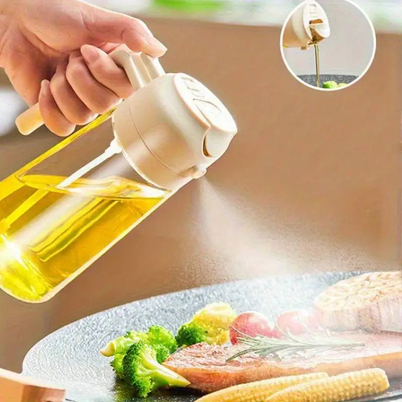 470ml Kitchen Oil Spray Bottle BBQ Cooking Olive Oil Dispenser Camping Baking Empty Vinegar Soy Sauce Sprayer Containers Qme