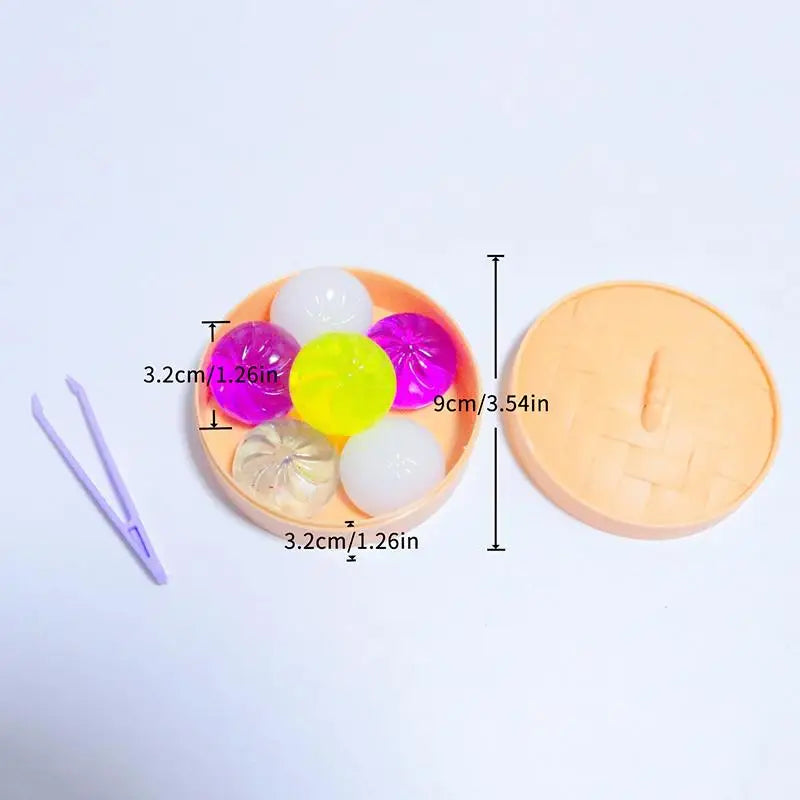 Mini Bun Dumplings Squeezable Toys Soft Stress Relief Calming Squishy Qme