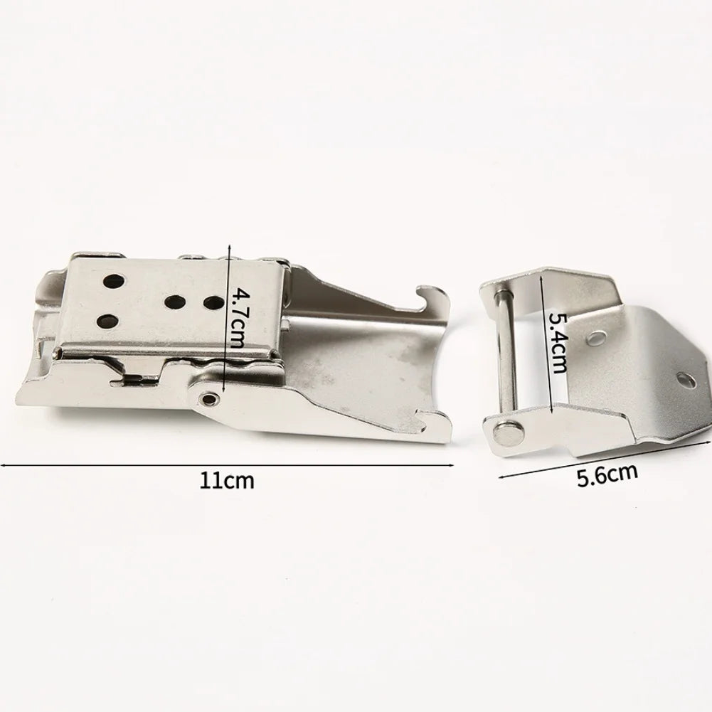 Detachable Stainless Steel Buckle Lock Hardware Motorcycle Trunk Lock Hinge Lock 2 Keys Qme