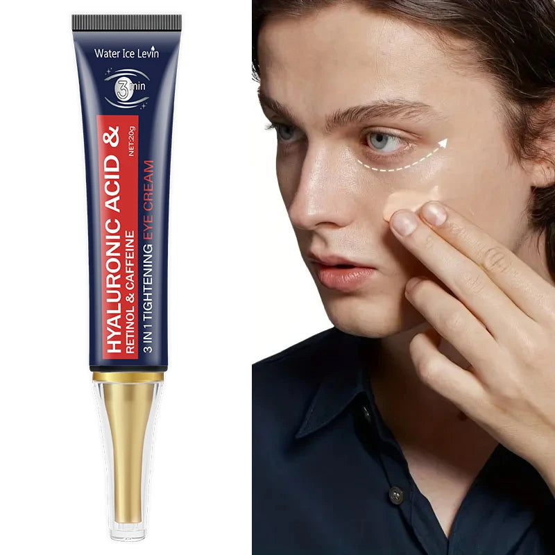 Caffeine and Retinol Eye Cream with Hyaluronic Acid - Anti-Allergic and Moisturizing Formula That Reduces Dark Circles, Puffiness, and Fine Lines Qme