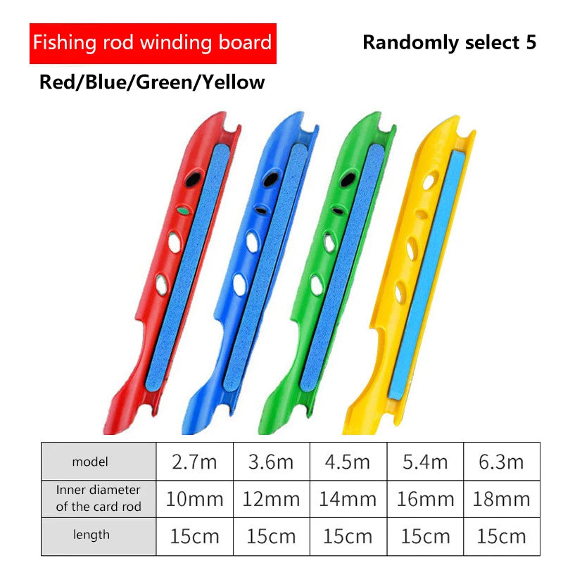 Random Fishing Coiling Card Winding Wrapped Wire Board Line Container Qme 6.3M A5