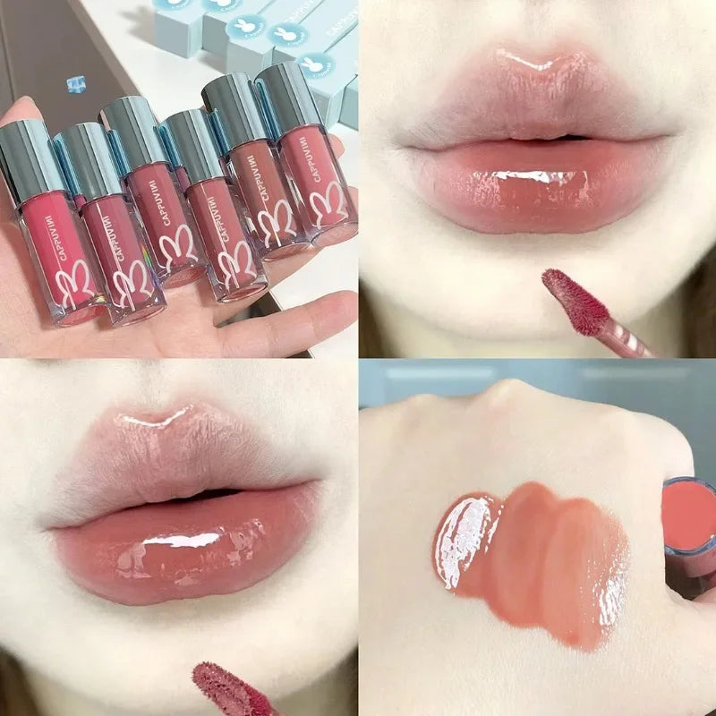 Ice Juice Red Lip Gloss Crystal Mirror Water Light Lip Glaze Grapes Jelly Glass Lip Oil Waterproof Lipstick Clear Tint Makeup Qme 02