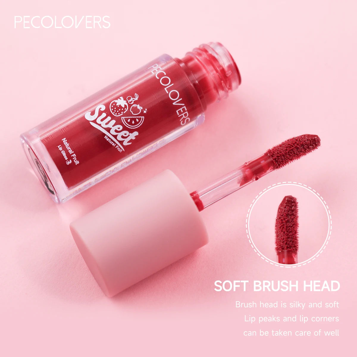 Fruit Flavor Lip Gloss Hydrating Non-sticky Lipstick Dry Lips Vibrant Qme