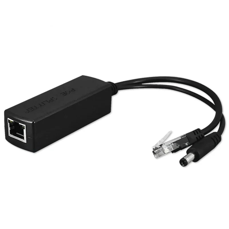 ESCAM DC 48V to 12V POE Adapter Injector POE Splitter Connector IEEE802.3af 10/100M For IP Camera VoIP Phone AP 15.4W Output Qme Default Title