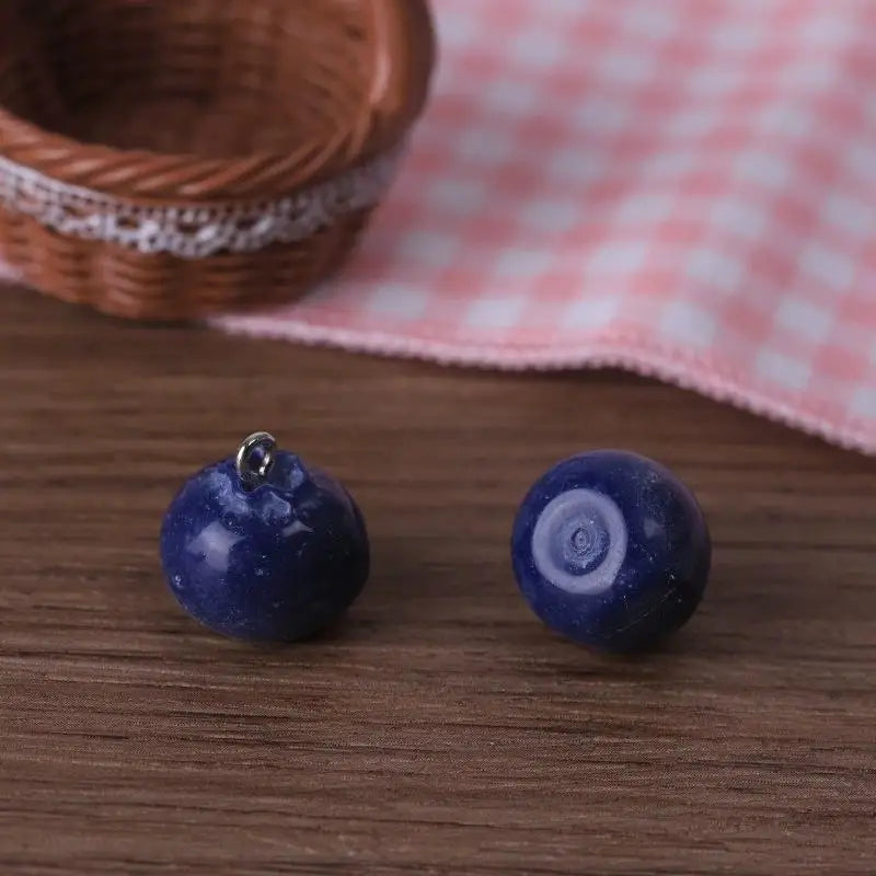 Cute 3D Simulated Resin Fruits Charms 2Pcs for DIY Handmade Jewelry Craft Making Earring Bracelet Phone Hanger Qme A10