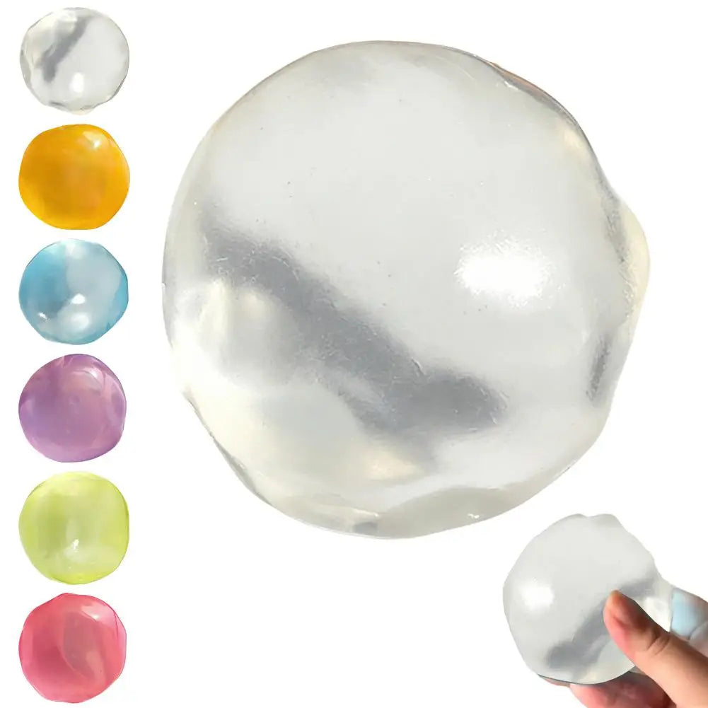 Squishy Moldable Crystal Ball Squeeze Toy Transparent Decompression Qme B 1pcs