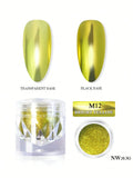 1 Magic Mirror Chrome Nail Powder Sparkling Glitter Decoration Qme M12