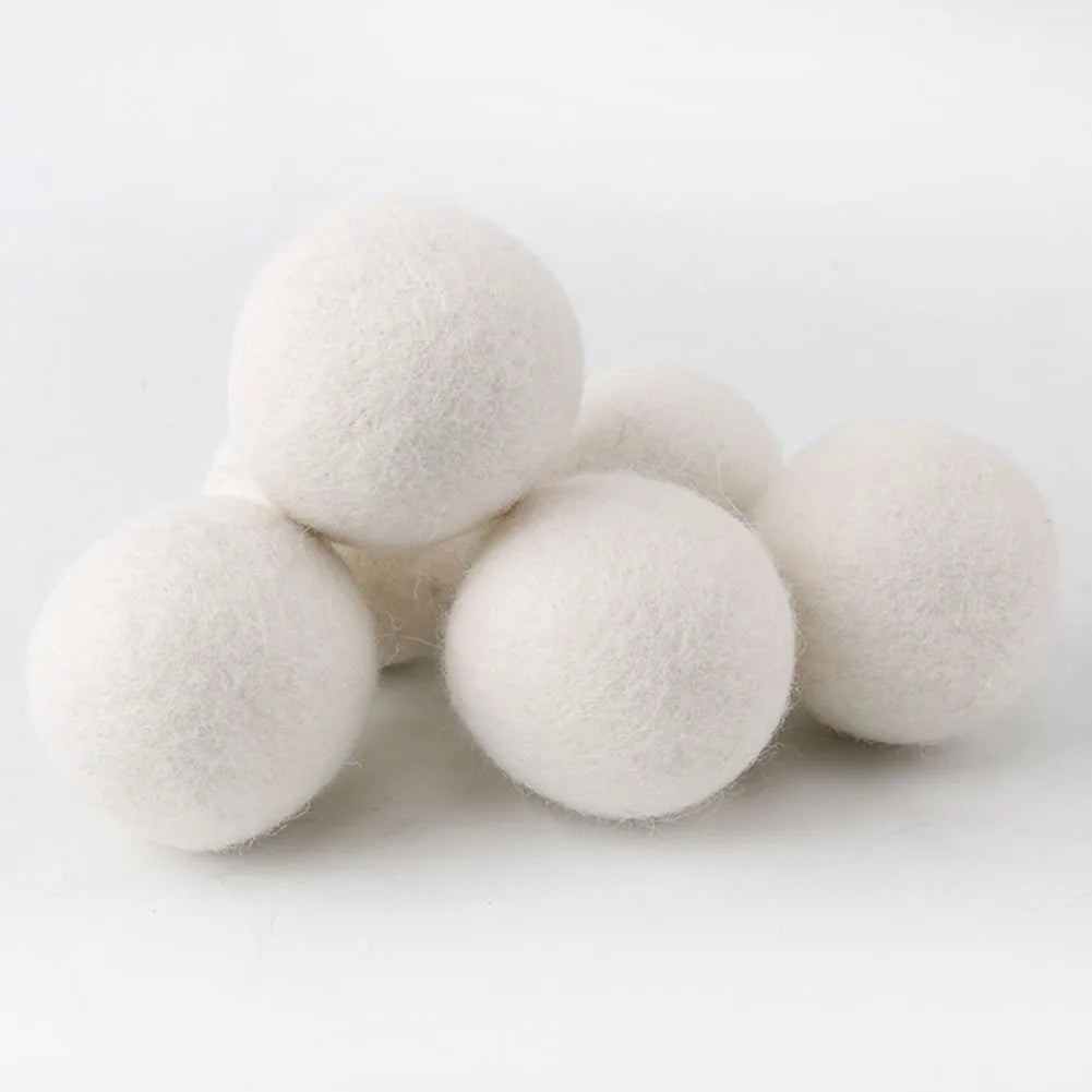 3cm/4cm/5cm Organic Wool Dryer Balls To Reduce Drying Time Wool Dryer Balls Tumble Dryer Balls Bathroom Laundry Accessories Qme