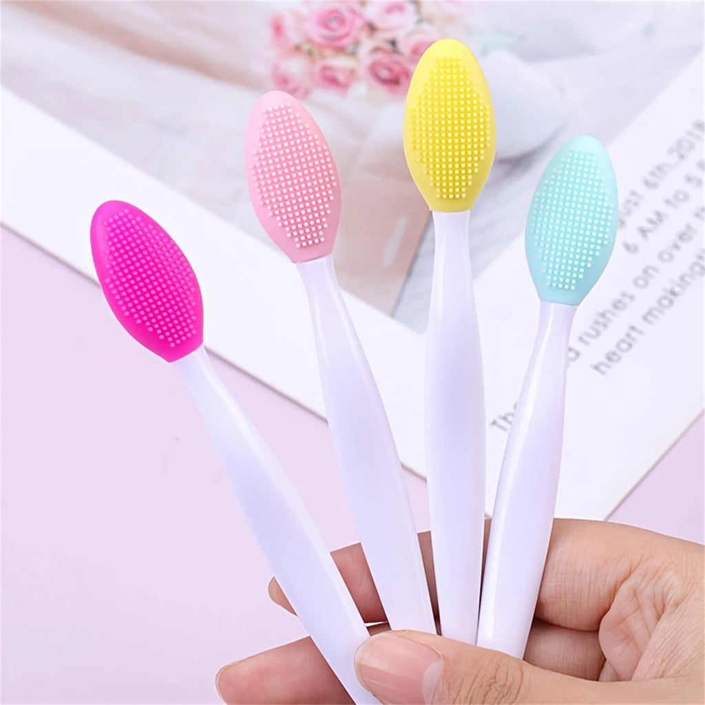 1PC Beauty Skin Care Wash Face Silicone Brush Exfoliating Nose Clean Blackhead Removal Brushes Facial Nose Cleaning Brush Tools Qme
