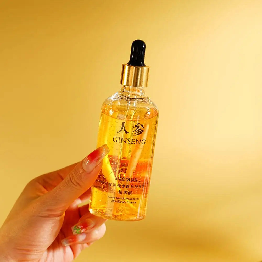 100mlGold Ginseng Face Essence Polypeptide Lightening Skin Qme