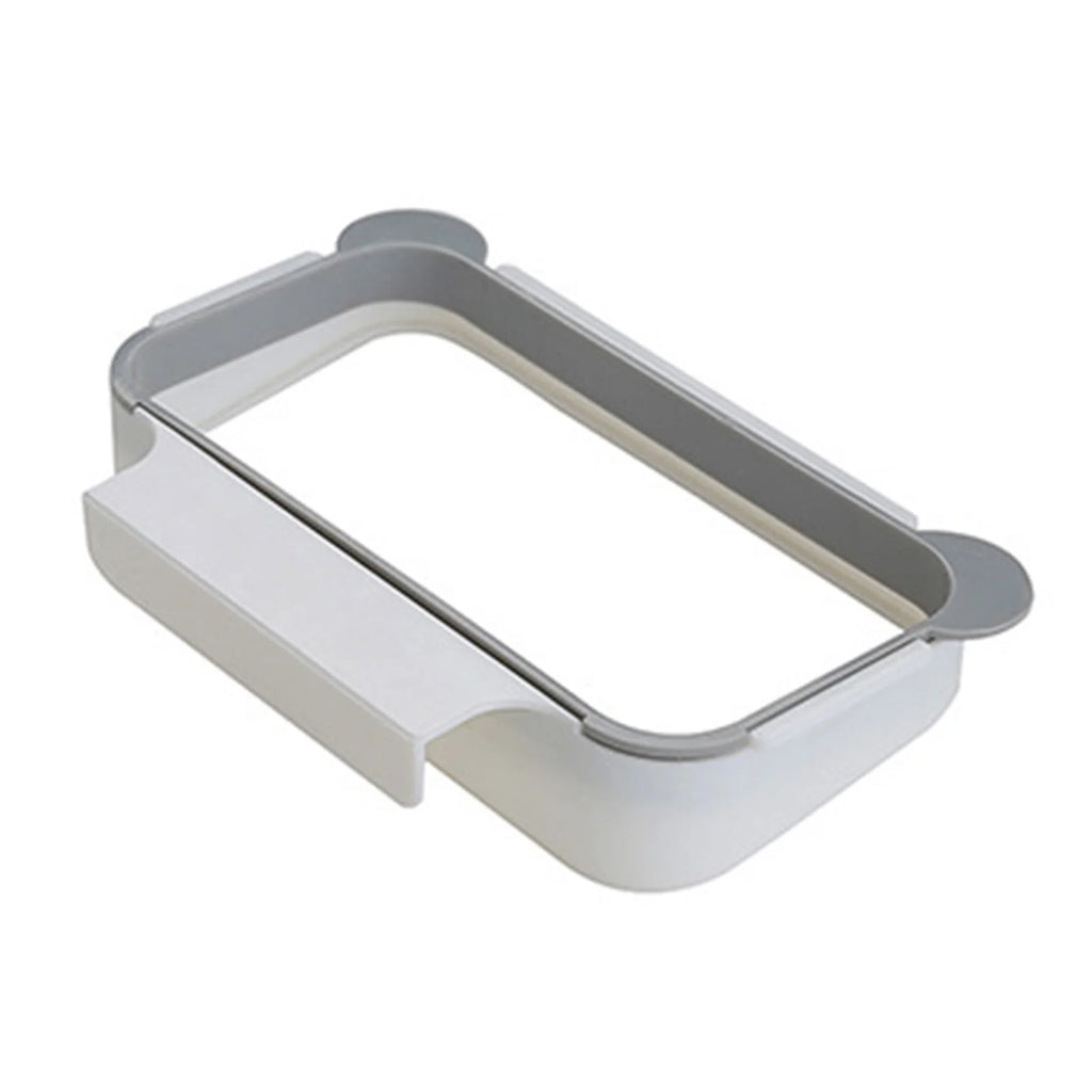 Hanging Trash Bag Holder Rack for Kitchen Cabinet Door Multifunctional Garbage Bag Storage Organizer for Cupboard Drawer Qme Light Grey