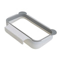 Hanging Trash Bag Holder Rack for Kitchen Cabinet Door Multifunctional Garbage Bag Storage Organizer for Cupboard Drawer Qme Light Grey