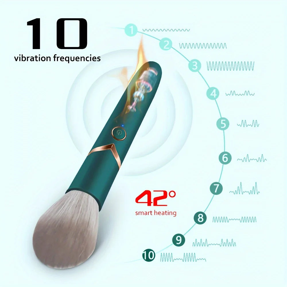 Electric Makeup Brush 10 Gears Vibration Blush Brushes Loose Powder Qme