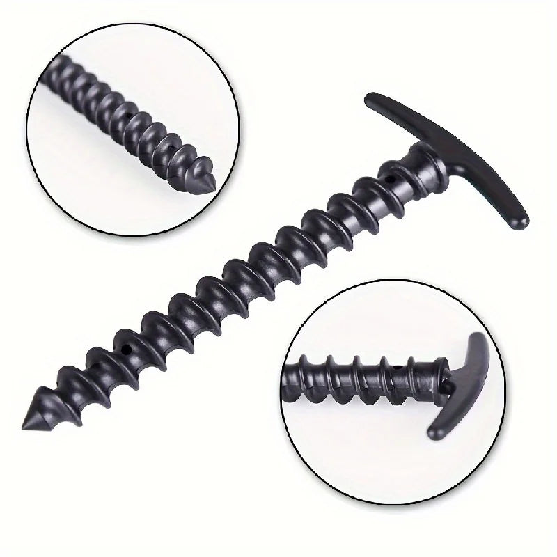 Durable Screw Stakes with Ergonomic Handles, Canopies, Outdoor Shelters, Outdoor Anchoring Spiral Screws Qme