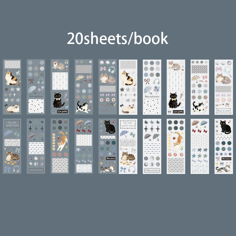 Fresh & Healing Die-Cut Sticker Book, Journaling, Toppa Decoration & Gift Wrapping, Highly Compatible for Multiple Scenes Qme C